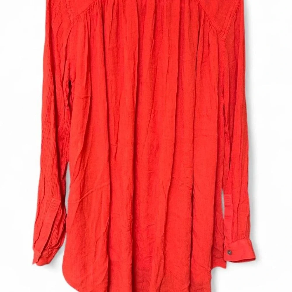Free People Red Boho Top